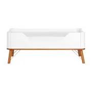 BERÇO 70 CM 3 EM 1 - BERÇO MINIBERÇO/CAMA INFANTIL CANDY - BRANCO/NOZES - Foto 3