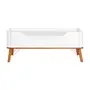 BERÇO 70 CM 3 EM 1 - BERÇO MINIBERÇO/CAMA INFANTIL CANDY - BRANCO/NOZES - Foto 3