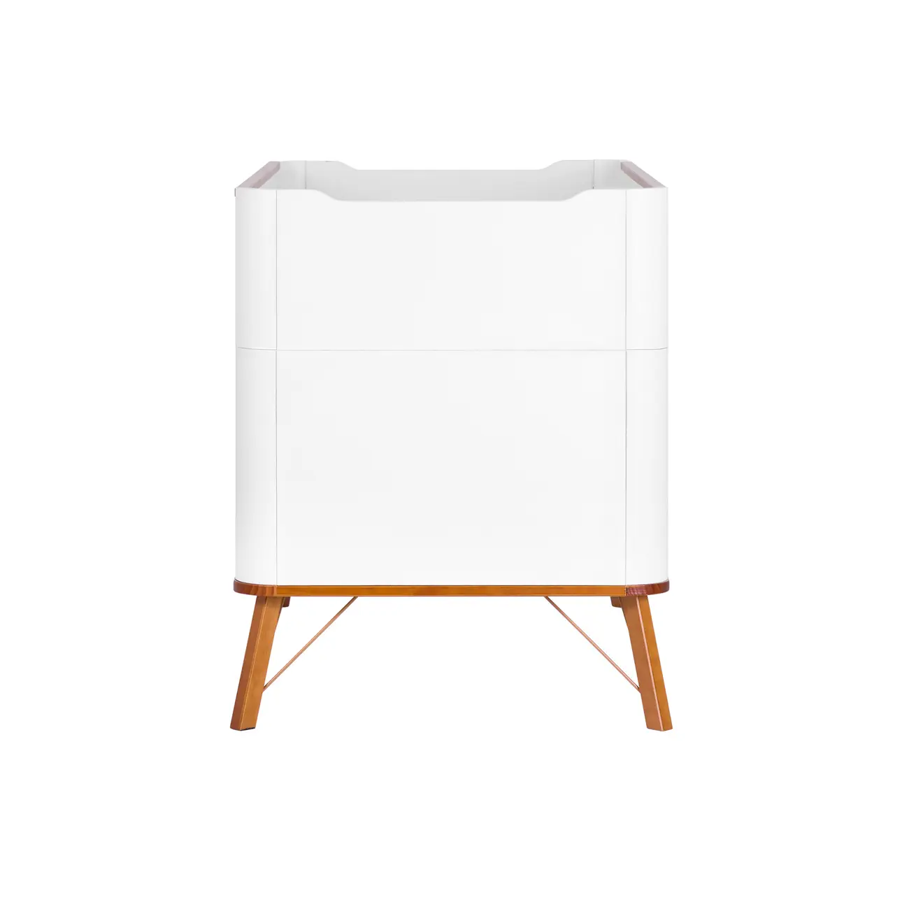BERÇO 70 CM 3 EM 1 - BERÇO MINIBERÇO/CAMA INFANTIL CANDY - BRANCO/NOZES - Foto 5