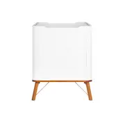 BERÇO 70 CM 3 EM 1 - BERÇO MINIBERÇO/CAMA INFANTIL CANDY - BRANCO/NOZES - Foto 5
