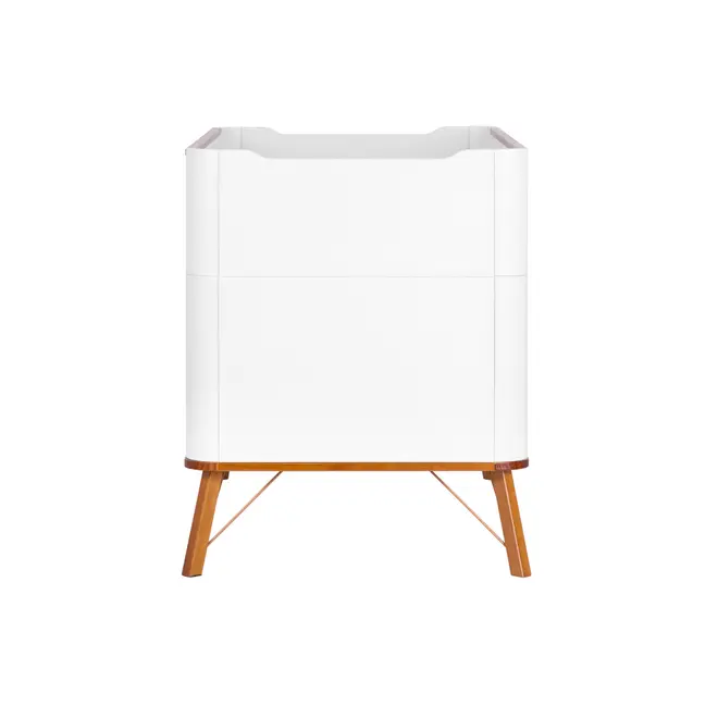 BERÇO 70 CM 3 EM 1 - BERÇO MINIBERÇO/CAMA INFANTIL CANDY - BRANCO/NOZES - Foto 5