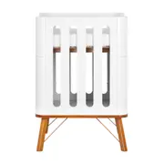 BERÇO 70 CM 3 EM 1 - BERÇO MINIBERÇO/CAMA INFANTIL CANDY - BRANCO/NOZES - Foto 8