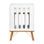 BERÇO 70 CM 3 EM 1 - BERÇO MINIBERÇO/CAMA INFANTIL CANDY - BRANCO/NOZES - Foto 8