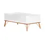 BERÇO 70 CM 3 EM 1 - BERÇO MINIBERÇO/CAMA INFANTIL CANDY - BRANCO/NOZES - Foto 9