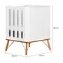BERÇO 70 CM 3 EM 1 - BERÇO MINIBERÇO/CAMA INFANTIL CANDY - BRANCO/NOZES - Foto 11