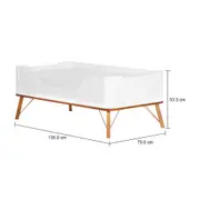 BERÇO 70 CM 3 EM 1 - BERÇO MINIBERÇO/CAMA INFANTIL CANDY - BRANCO/NOZES - Foto 12