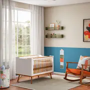 BERÇO 70 CM 3 EM 1 - BERÇO MINIBERÇO/CAMA INFANTIL CANDY - BRANCO/NOZES - Foto 13