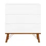 CÔMODA 3 GAVETAS 90 CM X 48 CM CANDY - BRANCO/NOZES - Foto 1