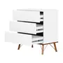 CÔMODA 3 GAVETAS 90 CM X 48 CM CANDY - BRANCO/NOZES - Foto 3