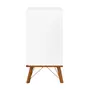 CÔMODA 3 GAVETAS 90 CM X 48 CM CANDY - BRANCO/NOZES - Foto 4