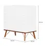 CÔMODA 3 GAVETAS 90 CM X 48 CM CANDY - BRANCO/NOZES - Foto 5