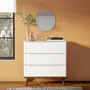 CÔMODA 3 GAVETAS 90 CM X 48 CM CANDY - BRANCO/NOZES - Foto 6