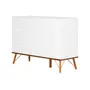 CÔMODA 3 GAVETAS/1 PORTA 1,35 M X 48 CM CANDY - BRANCO/NOZES - Foto 2