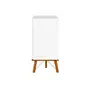 CÔMODA 3 GAVETAS/1 PORTA 1,35 M X 48 CM CANDY - BRANCO/NOZES - Foto 5
