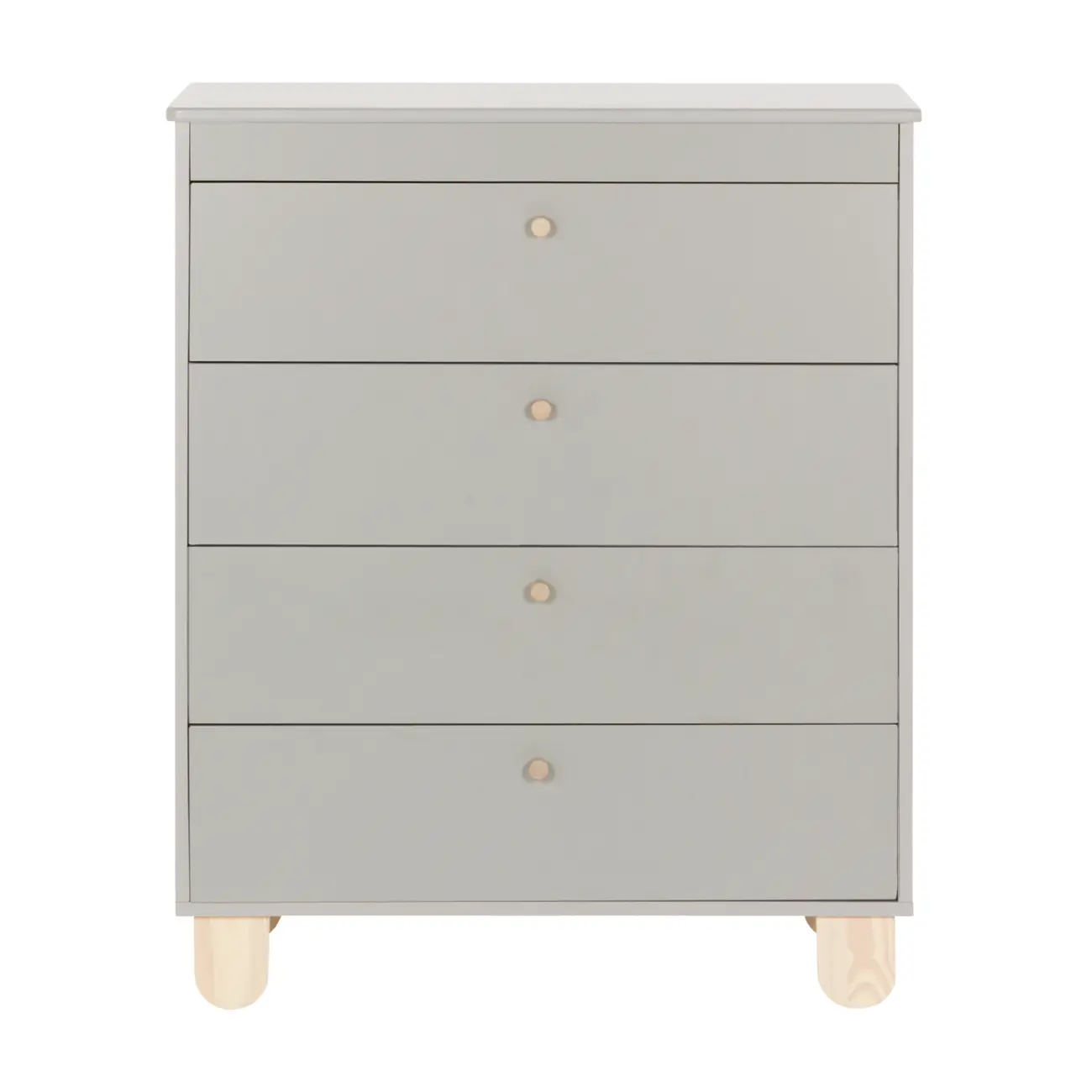 CÔMODA INFANTIL 4 GAVETAS 77 CM X 47 CM SWEET - CINZA/PINUS NATURAL - Foto 1