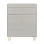 CÔMODA INFANTIL 4 GAVETAS 77 CM X 47 CM SWEET - CINZA/PINUS NATURAL - Foto 1