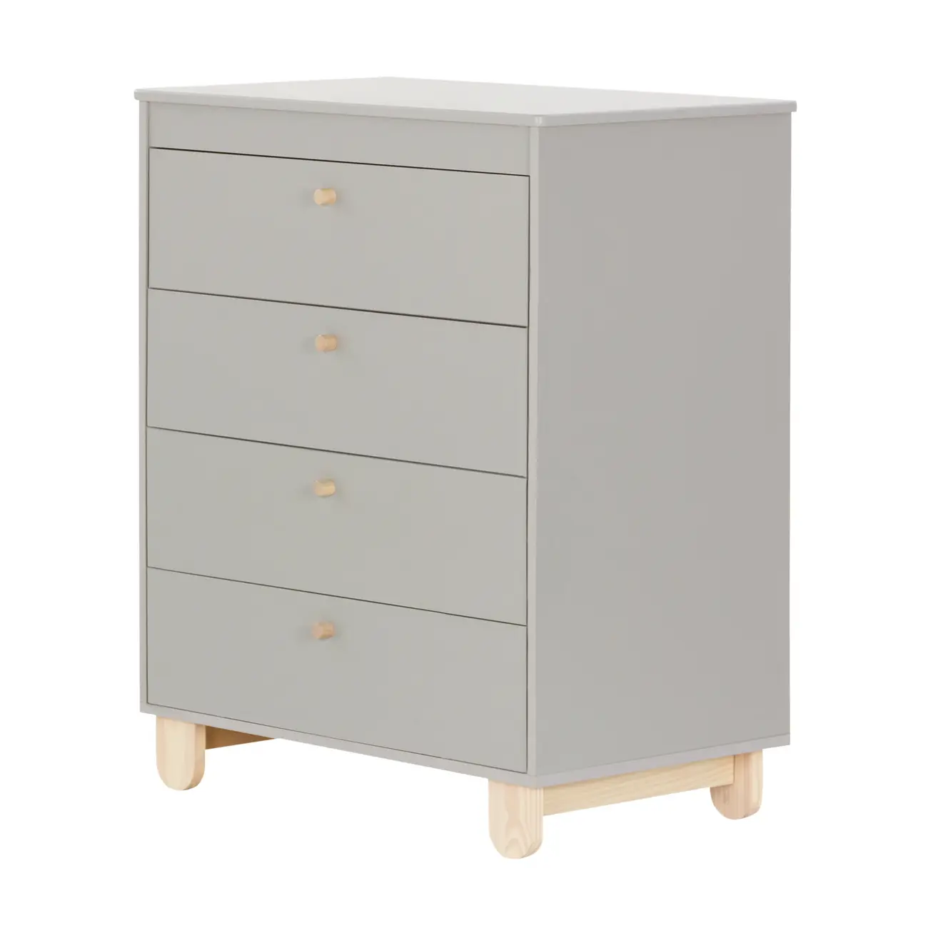 CÔMODA INFANTIL 4 GAVETAS 77 CM X 47 CM SWEET - CINZA/PINUS NATURAL - Foto 2