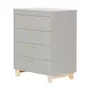 CÔMODA INFANTIL 4 GAVETAS 77 CM X 47 CM SWEET - CINZA/PINUS NATURAL - Foto 2