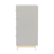 CÔMODA INFANTIL 4 GAVETAS 77 CM X 47 CM SWEET - CINZA/PINUS NATURAL - Foto 4