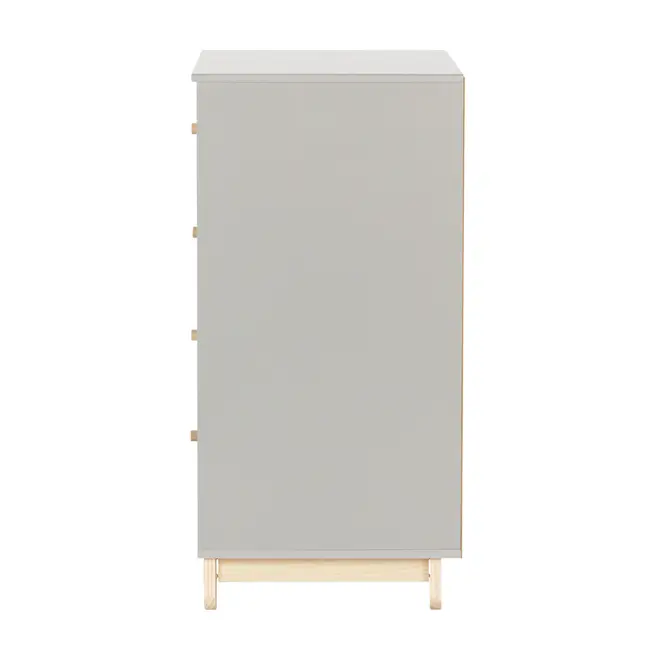 CÔMODA INFANTIL 4 GAVETAS 77 CM X 47 CM SWEET - CINZA/PINUS NATURAL - Foto 4