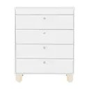 BRANCO/PINUS NATURAL - CÔMODA INFANTIL 4 GAVETAS 77 CM X 47 CM SWEET