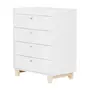 CÔMODA INFANTIL 4 GAVETAS 77 CM X 47 CM SWEET - BRANCO/PINUS NATURAL - Foto 2