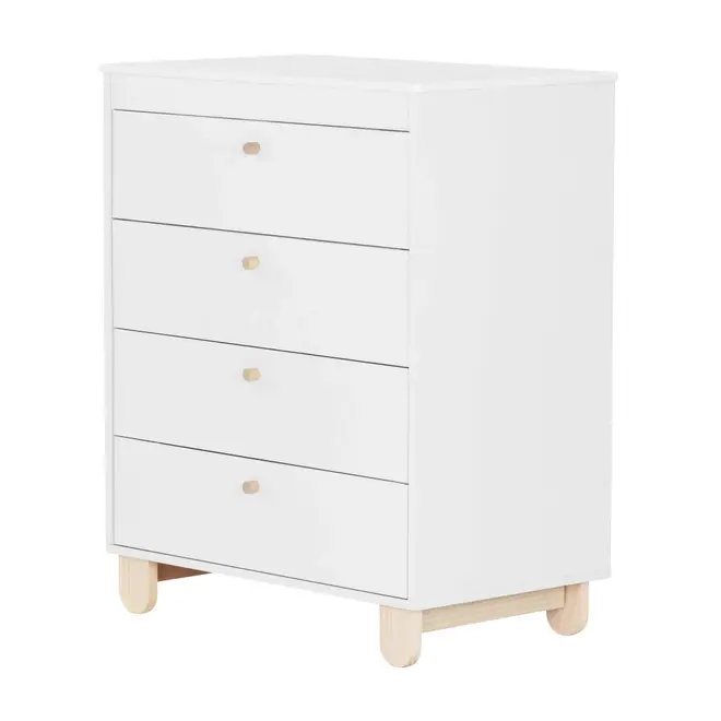 CÔMODA INFANTIL 4 GAVETAS 77 CM X 47 CM SWEET - BRANCO/PINUS NATURAL - Foto 2