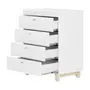 CÔMODA INFANTIL 4 GAVETAS 77 CM X 47 CM SWEET - BRANCO/PINUS NATURAL - Foto 3
