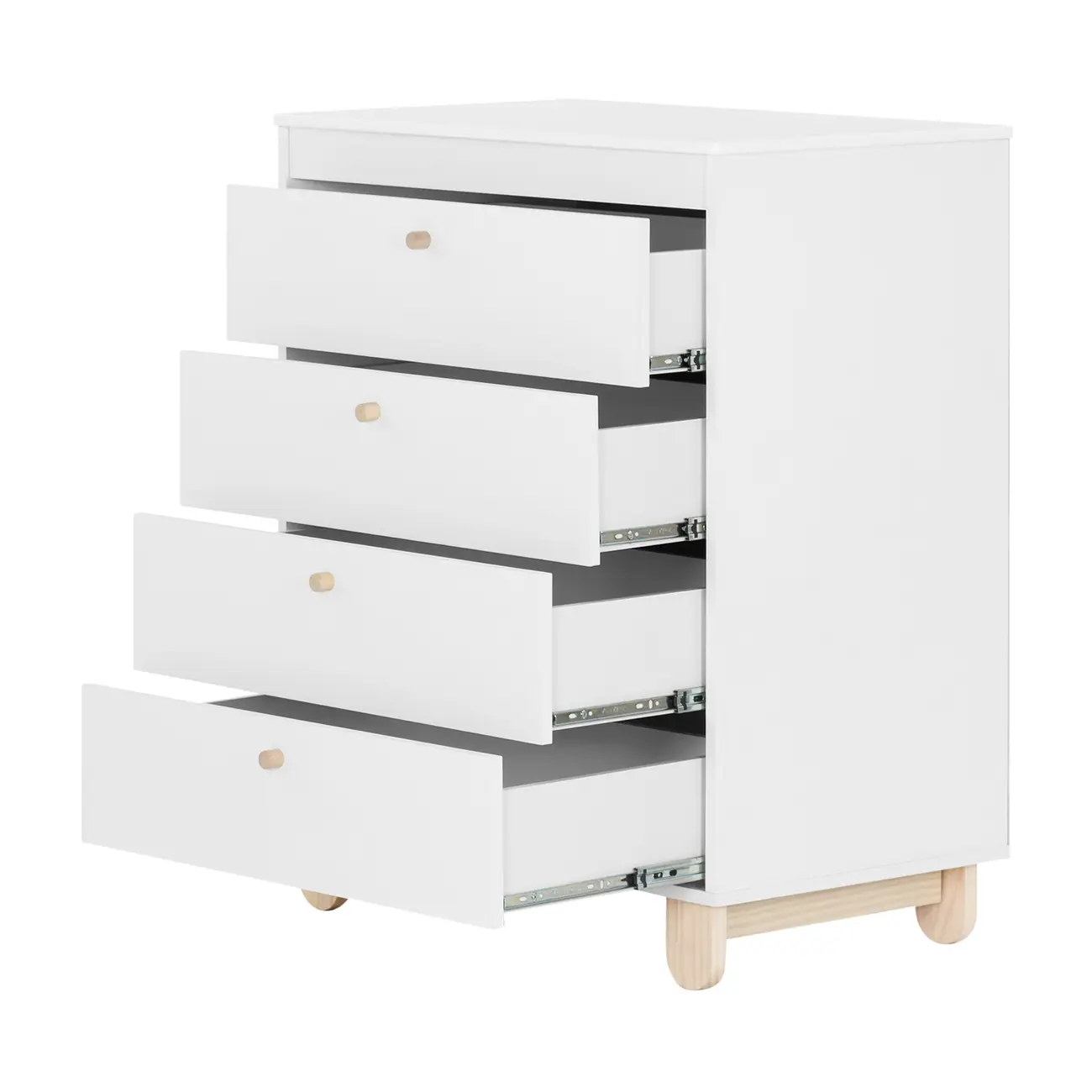CÔMODA INFANTIL 4 GAVETAS 77 CM X 47 CM SWEET - BRANCO/PINUS NATURAL - Foto 3