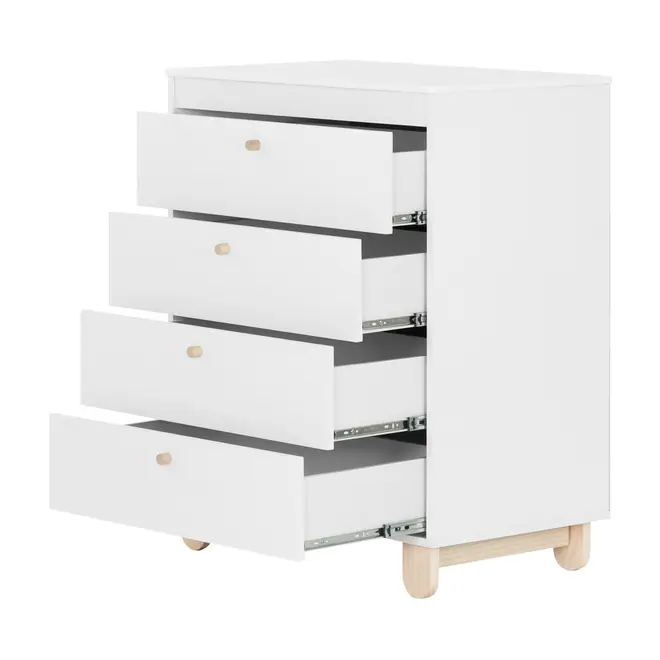 CÔMODA INFANTIL 4 GAVETAS 77 CM X 47 CM SWEET - BRANCO/PINUS NATURAL - Foto 3