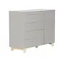 CÔMODA INFANTIL 4 GAVETAS/1 PORTA 1,20 M X 47 CM SWEET - CINZA/PINUS NATURAL - Foto 2
