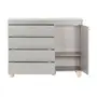 CÔMODA INFANTIL 4 GAVETAS/1 PORTA 1,20 M X 47 CM SWEET - CINZA/PINUS NATURAL - Foto 4