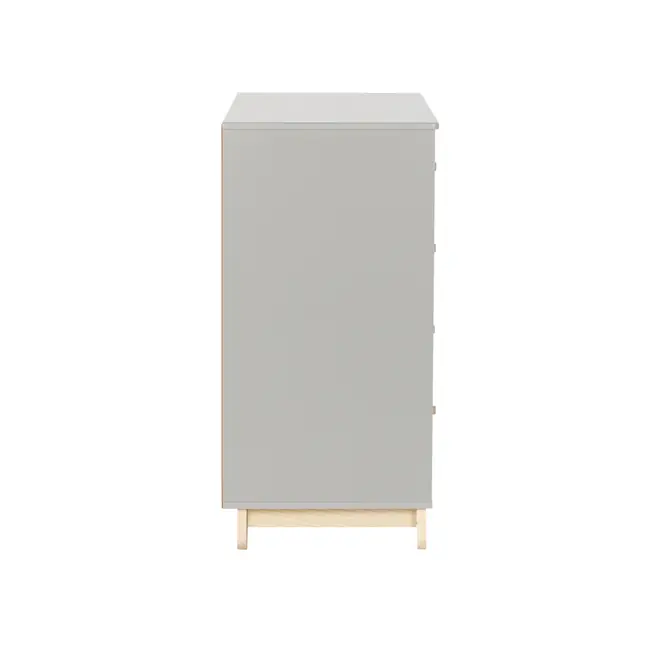 CÔMODA INFANTIL 4 GAVETAS/1 PORTA 1,20 M X 47 CM SWEET - CINZA/PINUS NATURAL - Foto 5