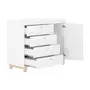CÔMODA INFANTIL 4 GAVETAS/1 PORTA 1,20 M X 47 CM SWEET - BRANCO/PINUS NATURAL - Foto 3