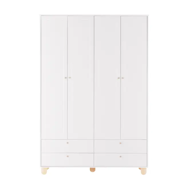 GUARDA-ROUPA INFANTIL 4 PORTAS/4 GAVETAS SWEET - BRANCO/PINUS NATURAL - Foto 1