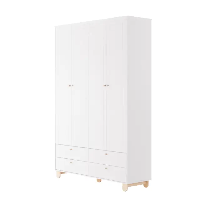 GUARDA-ROUPA INFANTIL 4 PORTAS/4 GAVETAS SWEET - BRANCO/PINUS NATURAL - Foto 2