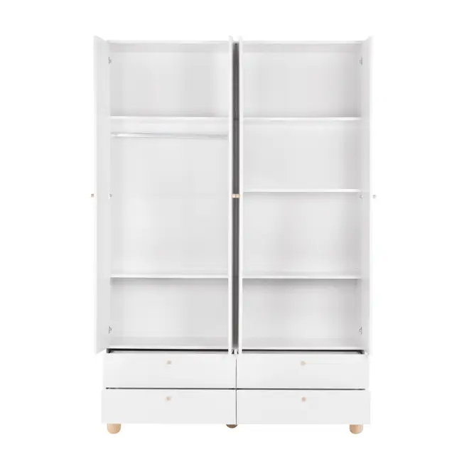 GUARDA-ROUPA INFANTIL 4 PORTAS/4 GAVETAS SWEET - BRANCO/PINUS NATURAL - Foto 4