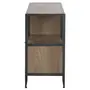 OFICINA BUFFET 2 PORTAS 1,40 M X 42 CM - GRAFITE/CARVALHO SMOKED - Foto 2