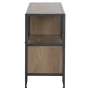 OFICINA BUFFET 2 PORTAS 1,40 M X 42 CM - GRAFITE/CARVALHO SMOKED - Foto 2