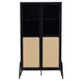 CRISTALEIRA 2 PORTAS 88 CM X 1,51 M COM PALHINHA VINN - PRETO/FIBRA CLARA - Foto 1