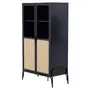 CRISTALEIRA 2 PORTAS 88 CM X 1,51 M COM PALHINHA VINN - PRETO/FIBRA CLARA - Foto 2