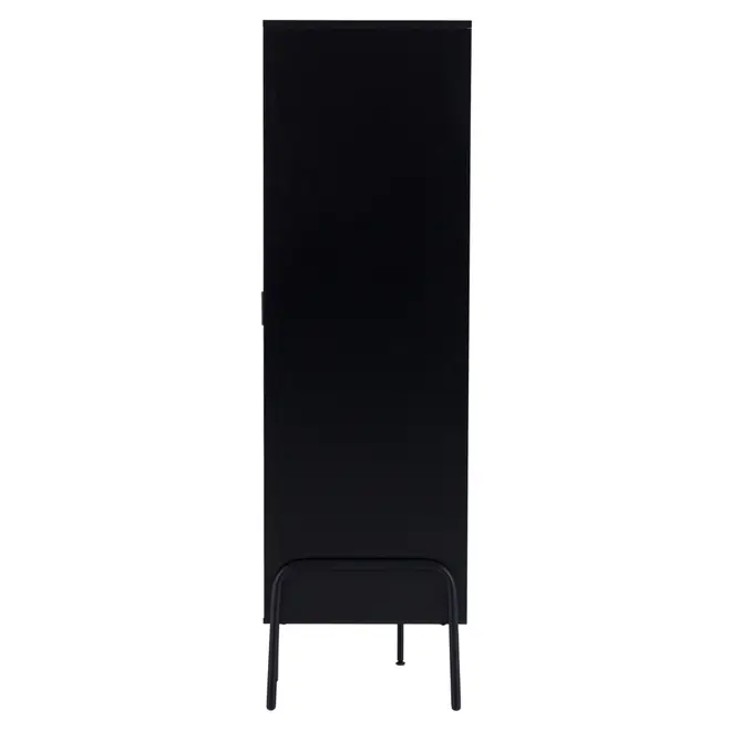 CRISTALEIRA 2 PORTAS 88 CM X 1,51 M COM PALHINHA VINN - PRETO/FIBRA CLARA - Foto 4