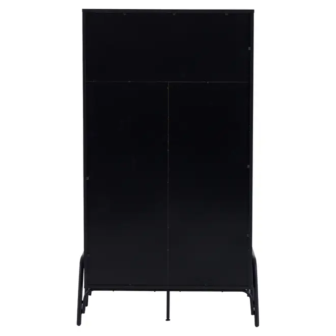 CRISTALEIRA 2 PORTAS 88 CM X 1,51 M COM PALHINHA VINN - PRETO/FIBRA CLARA - Foto 5