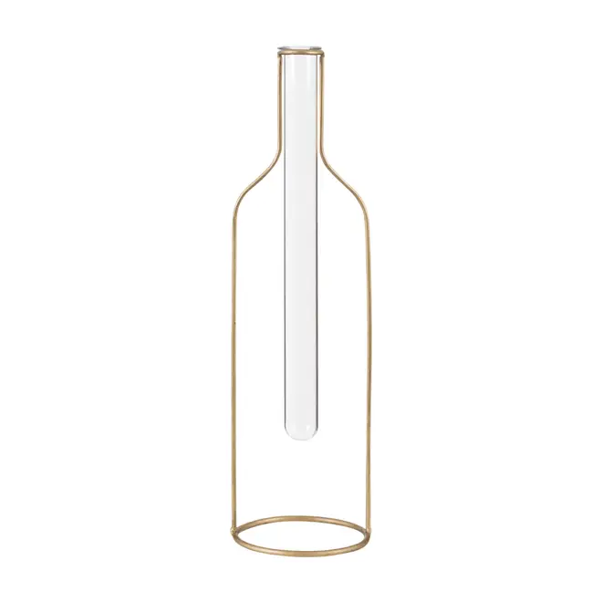 VASO 38 CM BOTTLE - OURO VELHO/INCOLOR - Foto 1