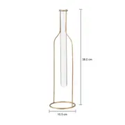 VASO 38 CM BOTTLE - OURO VELHO/INCOLOR - Foto 5