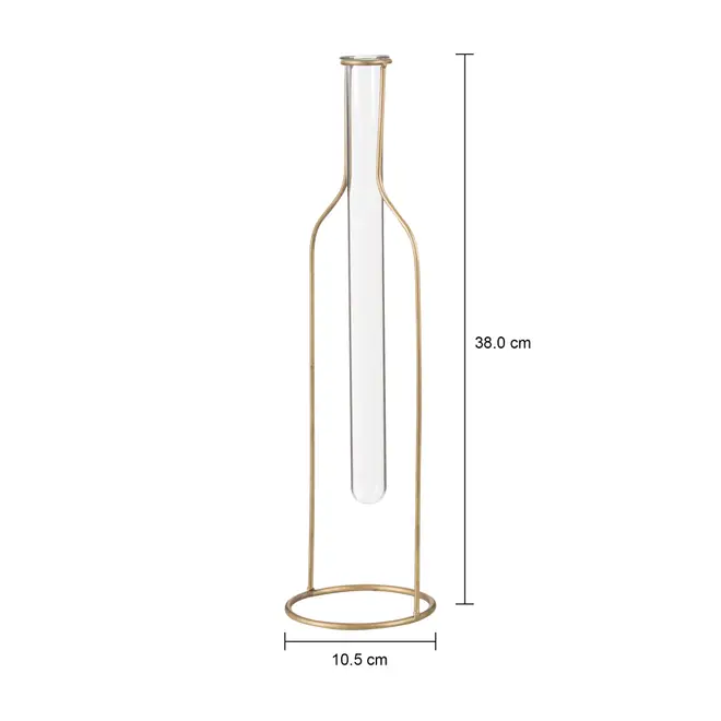 VASO 38 CM BOTTLE - OURO VELHO/INCOLOR - Foto 5