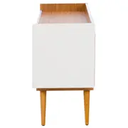 BUFFET 4 PORTAS/2 GAVETAS 1,60 M X 45 CM DOORS - BRANCO/FREIJÓ - Foto 3