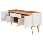 BUFFET 4 PORTAS/2 GAVETAS 1,60 M X 45 CM DOORS - BRANCO/FREIJÓ - Foto 4