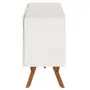 BUFFET 3 PORTAS 1,35 M X 45 CM MARTINO - BRANCO/NOZES - Foto 3
