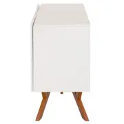 BUFFET 3 PORTAS 1,35 M X 45 CM MARTINO - BRANCO/NOZES - Foto 3
